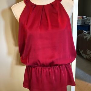 Ann Taylor burgundy silk top